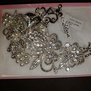 Wedding Diadem Headpiece with pearls